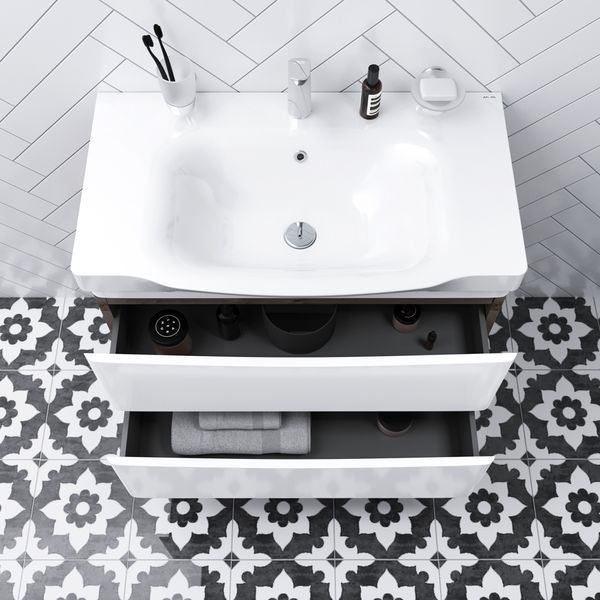 Тумба с раковиной подвесная, 80 см AM.PM M80-FHX0802V-WC0802-38 Like M80-FHX0802V-WC0802-38 фото