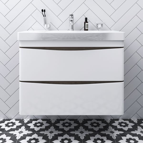 Тумба с раковиной подвесная, 80 см AM.PM M80-FHX0802V-WC0802-38 Like M80-FHX0802V-WC0802-38 фото