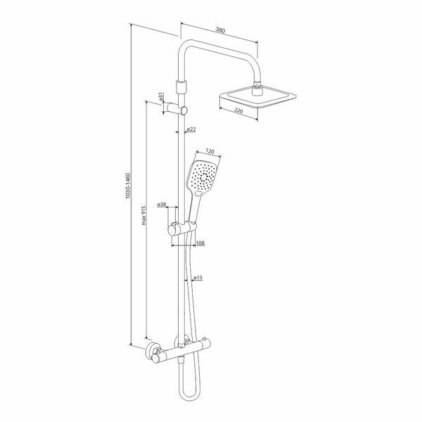 Душевая система Damixa DX218092000 Option DX218092000 фото