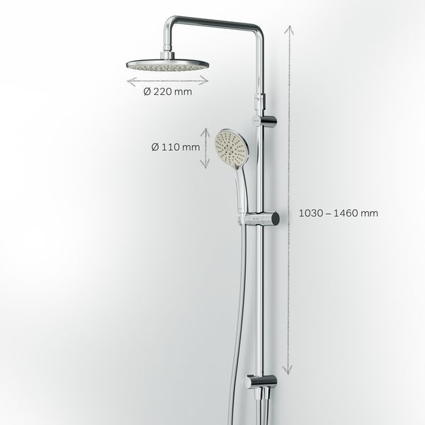 Душова система ShowerSpot без змішувача AM.PM F0790000 Gem F0790000 фото