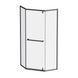Душова кабіна 90x90 см Am.Pm Gem 5-corner Pivot W90UG-405-9090-BT (без піддону скло прозоре, профіль чорний матовий) W90UG-405-9090-BT фото 1