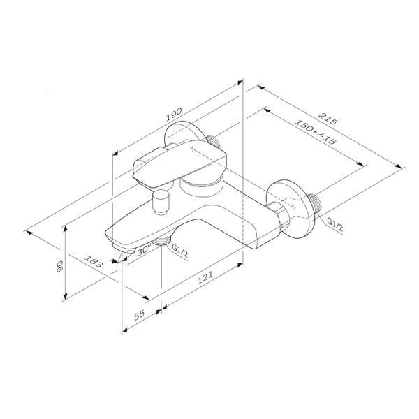 Комплект змiшувачiв AM.PM Tender для ванної кiмнати F40945A00 F40945A00 фото