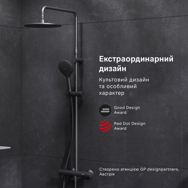 Душевая система ShowerSpot с термостатом, черный AM.PM F0780422 Like F0780422 фото