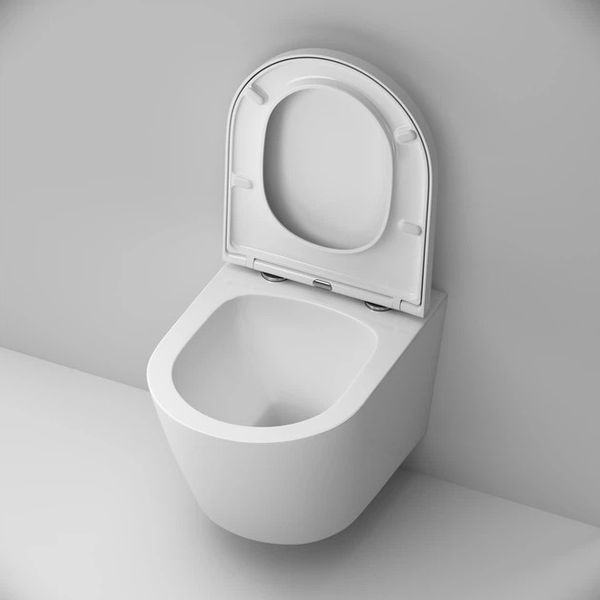 Безободковый подвесной унитаз Am.Pm Flash AquaSpin CNA1901SC (воронкообразный, с сиденьем) CNA1901SC фото