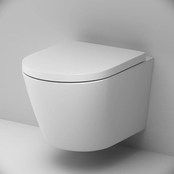 Безободковый подвесной унитаз Am.Pm Flash AquaSpin CNA1901SC (воронкообразный, с сиденьем) CNA1901SC фото