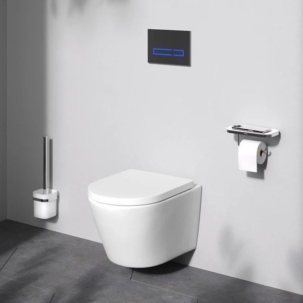 Безободковый подвесной унитаз Am.Pm Flash AquaSpin CNA1901SC (воронкообразный, с сиденьем) CNA1901SC фото