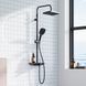 Душевая система Damixa Merkur 940730300 (черный матовый, с полкой и изливом) 940730300 фото 2