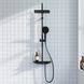 Душевая система Damixa Merkur 940730300 (черный матовый, с полкой и изливом) 940730300 фото 3