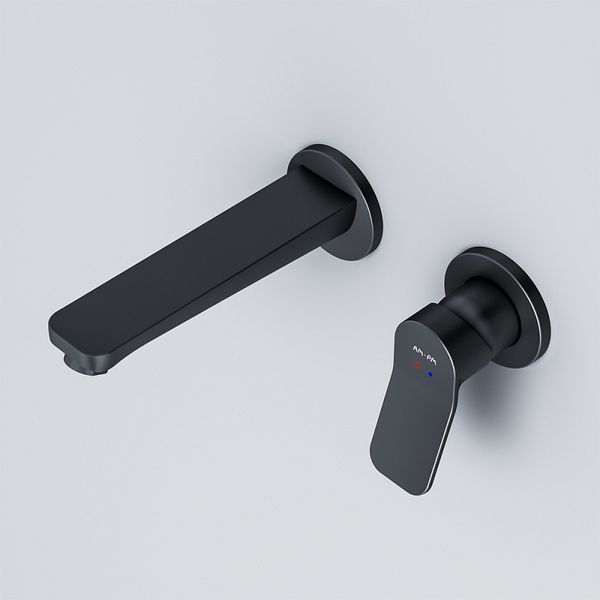 Смеситель для раковины, монтируемый в стену, черный AM.PM F85A72622 X-Joy F85A72622 фото