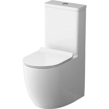 Безобідковий унітаз-компакт Am.Pm Like AquaSpin CLA8600SC (воронкоподібний, з сидінням) CLA8600SC фото
