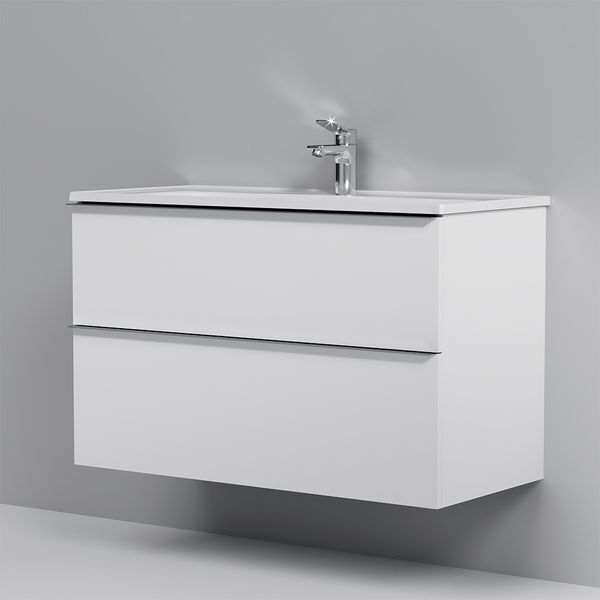 Тумба с раковиной Am.Pm X-Joy S MTA-FHX1002WG-WCC1002WG (100 см, белая глянцевая, подвесная) MTA-FHX1002WG-WCC1002WG фото