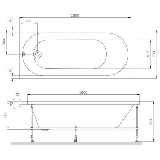 Купить Акриловая ванна Am.Pm X-Joy W94A-160-070W-A1 (160x70 см