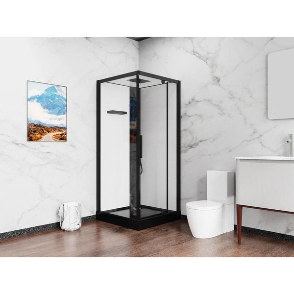 Душевой бокс Damixa Gala Square Pivot 53WC-404-090BT (90x90 см, с черным поддоном Slim) 53WC-404-090BT фото
