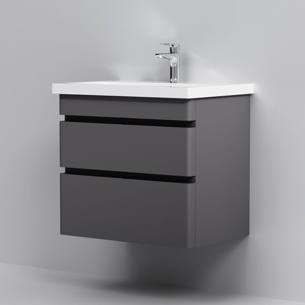 Тумба с раковиной, подвесная, 60 см AM.PM M93A-FHX0602-WC0602GM38 Hit M93A-FHX0602-WC0602GM38 фото