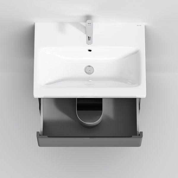 Тумба с раковиной, подвесная, 60 см AM.PM M93A-FHX0602-WC0602GM38 Hit M93A-FHX0602-WC0602GM38 фото