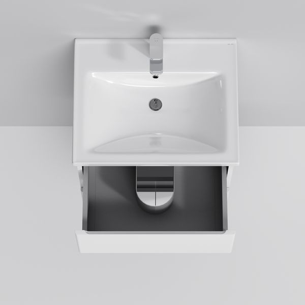 Тумба с раковиной, подвесная, 55 см, 1 ящик, 2 дверцы AM.PM M85-FHX0553-WC0553WG38 X-Joy M85-FHX0553-WC0553WG38 фото