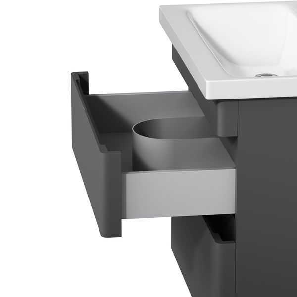 Тумба с раковиной, подвесная, 60 см AM.PM M93A-FHX0602-WC0602GM38 Hit M93A-FHX0602-WC0602GM38 фото