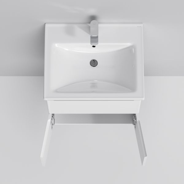 Тумба с раковиной, подвесная, 55 см, 1 ящик, 2 дверцы AM.PM M85-FHX0553-WC0553WG38 X-Joy M85-FHX0553-WC0553WG38 фото