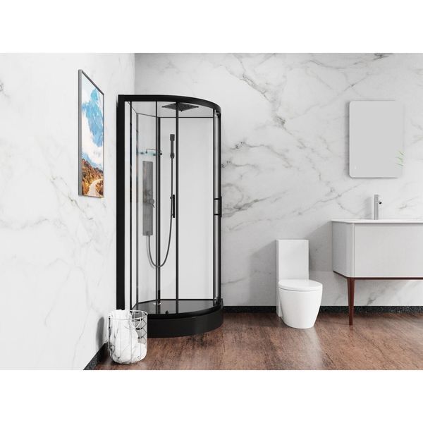 Душевой бокс Damixa Gala Round Slide 53WC-401-090BT (90x90 см, с черным поддоном) 53WC-401-090BT фото