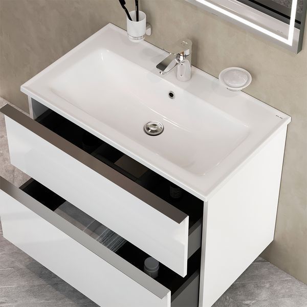 Тумба с раковиной Am.Pm X-Joy S MTA-FHX0802WG-WCC0802WG (80 см, белая глянцевая, подвесная) MTA-FHX0802WG-WCC0802WG фото