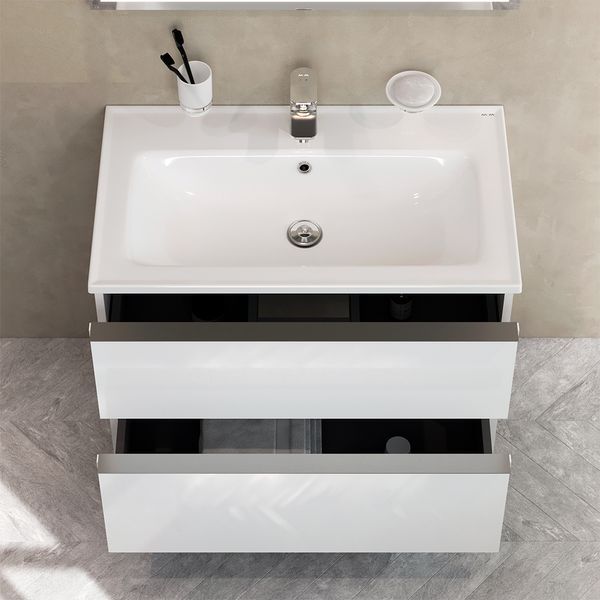 Тумба с раковиной Am.Pm X-Joy S MTA-FHX0802WG-WCC0802WG (80 см, белая глянцевая, подвесная) MTA-FHX0802WG-WCC0802WG фото