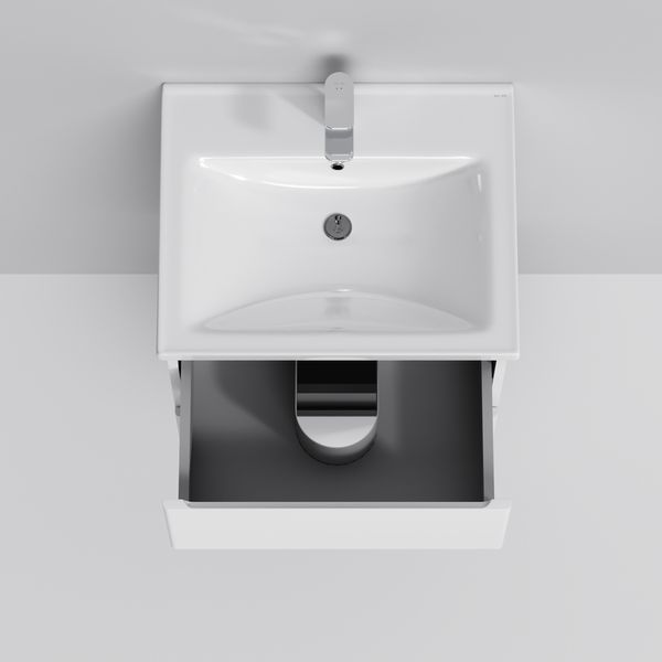 Тумба с раковиной, подвесная, 55 см, 2 ящика AM.PM M85-FHX0552-WC0552WG38 X-Joy M85-FHX0552-WC0552WG38 фото