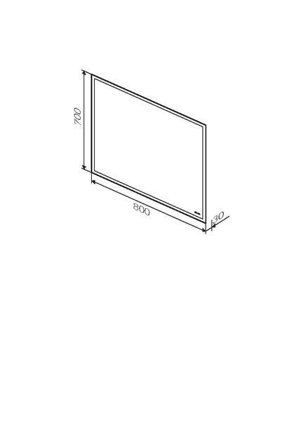 Дзеркало з LED-підсвічуванням по периметру, 80 см AM.PM M91AMOX0801WG38 GEM M91AMOX0801WG38 фото