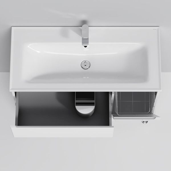 Тумба с раковиной, напольная, 100 см, прав, 1 ящ., 2 дв AM.PM M85-FSR10036-WC10036WG38 X-Joy M85-FSR10036-WC10036WG38 фото