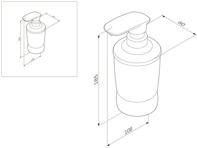 Стеклянный диспенсер для жидкого мыла AM.PM Sensation отдельностоящий A3031900 A3031900 фото